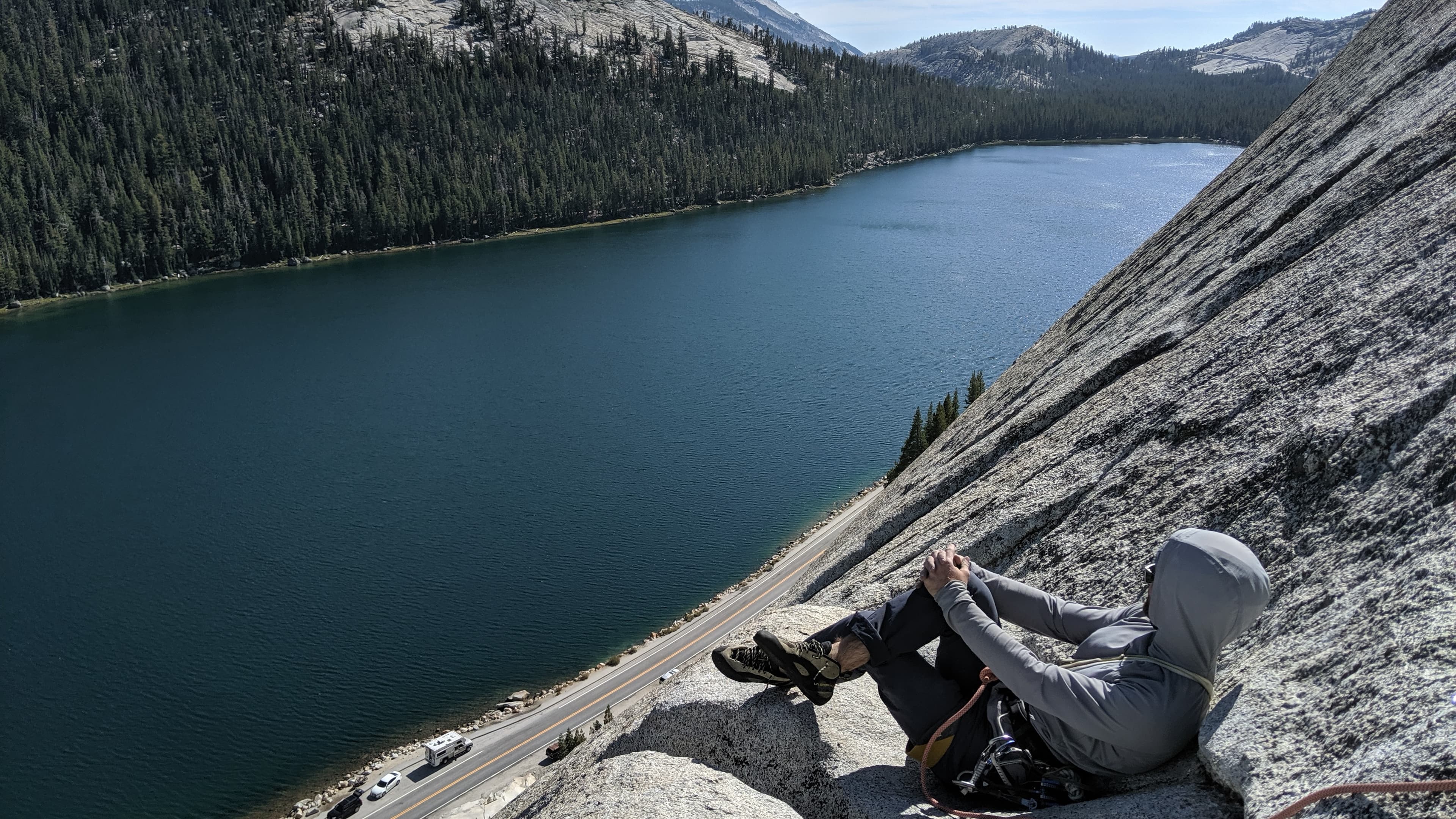 background image of an alpine lake in Yosemite National Park